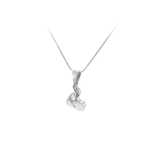 Anhänger mit Zirkonen aus Weißgold