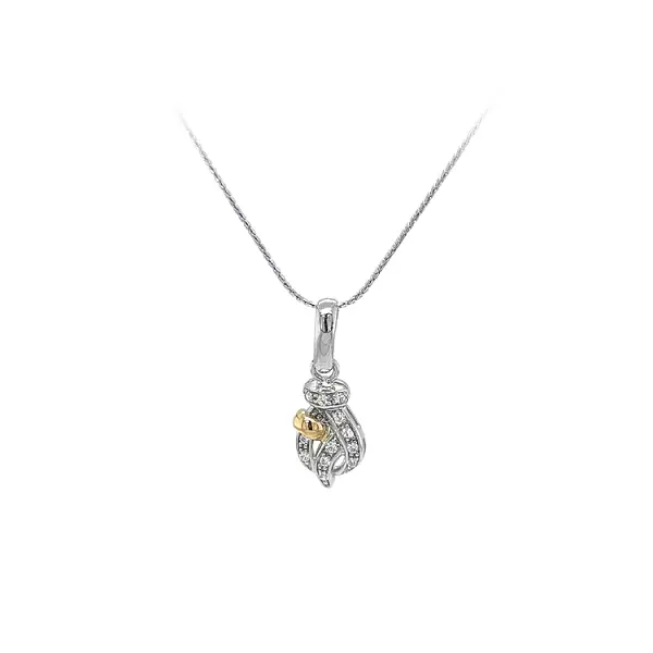Anhänger mit Zirkonen aus kombiniertem Gold
