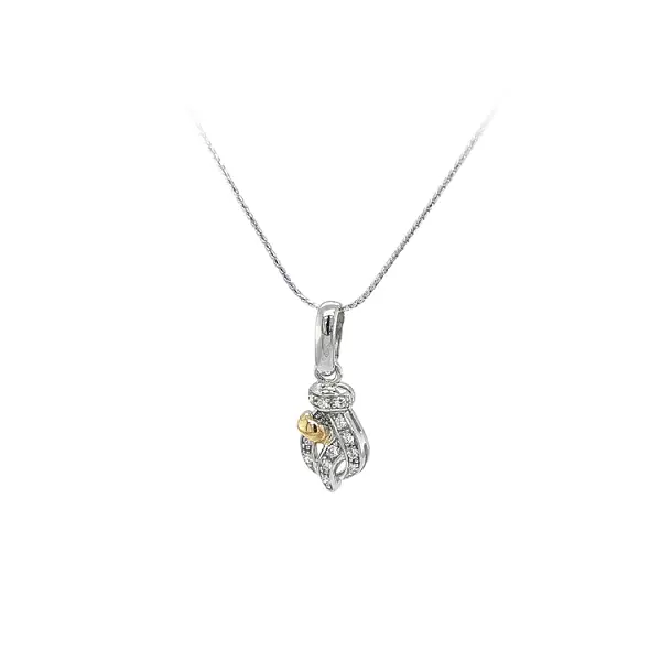 Anhänger mit Zirkonen aus kombiniertem Gold