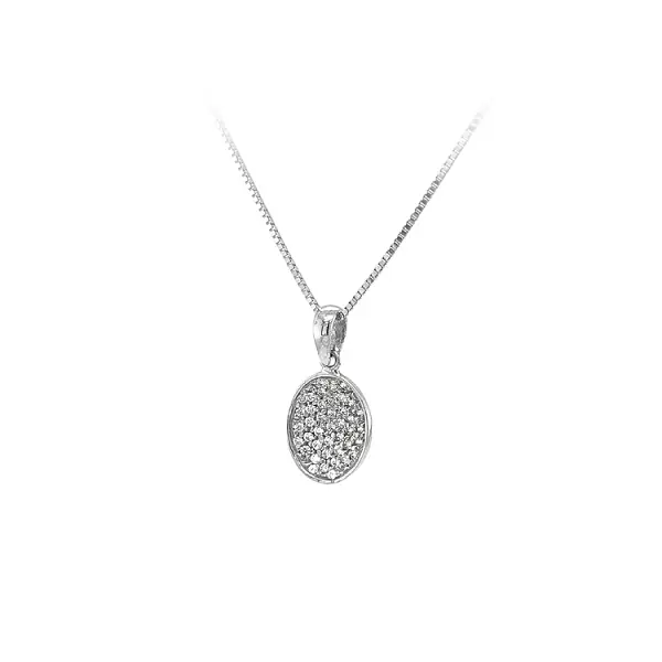 Weißgold Zirkon-Anhänger