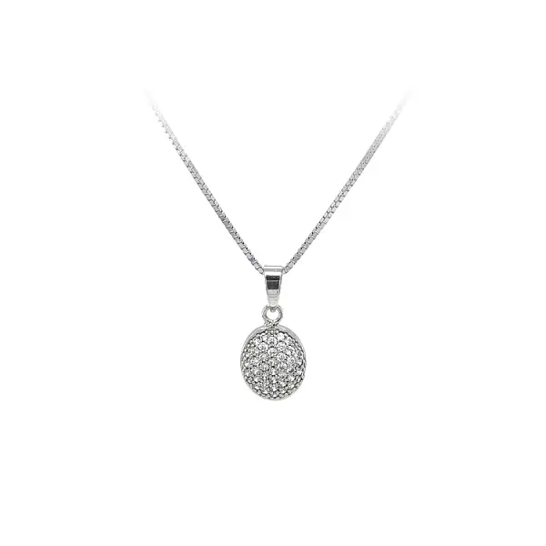 Anhänger mit Zirkonen aus Weißgold