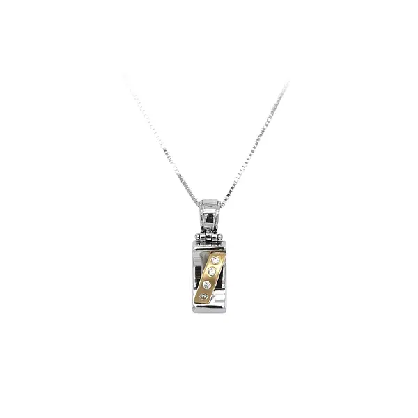 Anhänger mit Zirkonen aus kombiniertem Gold