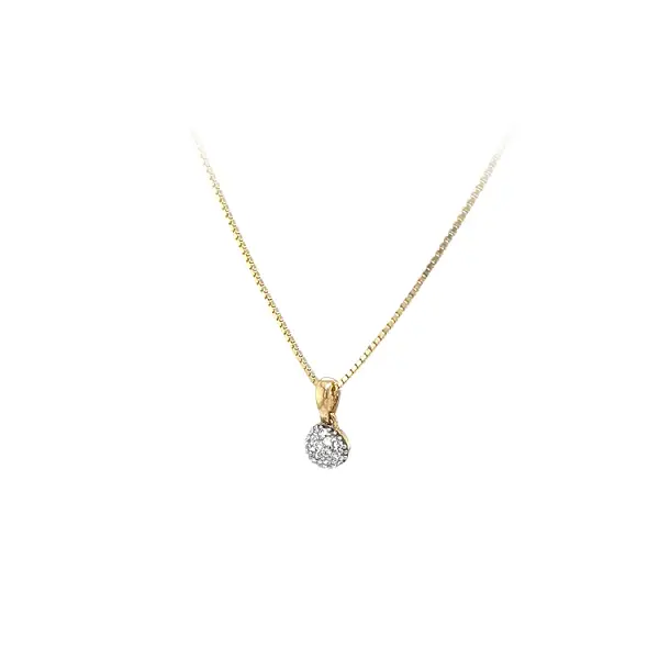 Gold-Anhänger mit Zirkonen