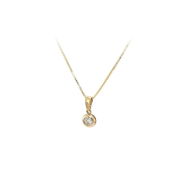 Gold-Anhänger Solitär mit Zirkon