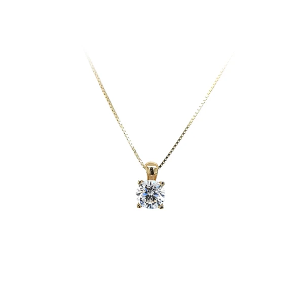 Gold-Anhänger Solitär mit Zirkon
