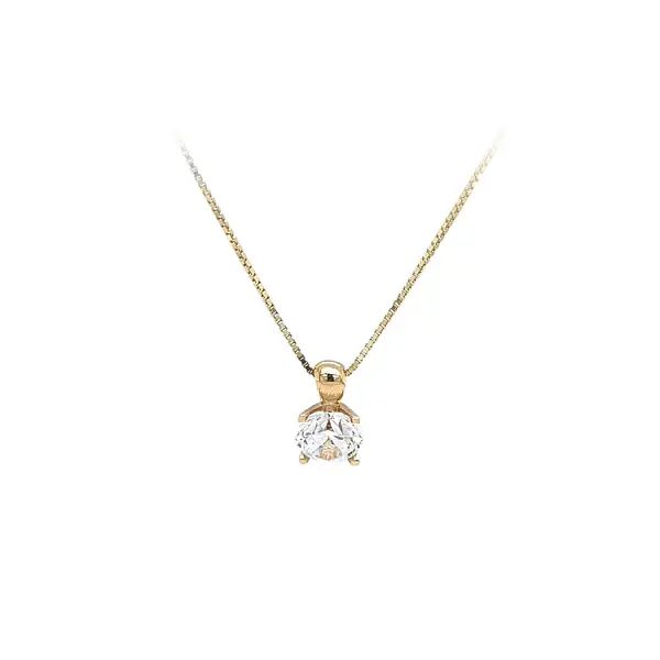 Gold-Anhänger Solitär mit Zirkon