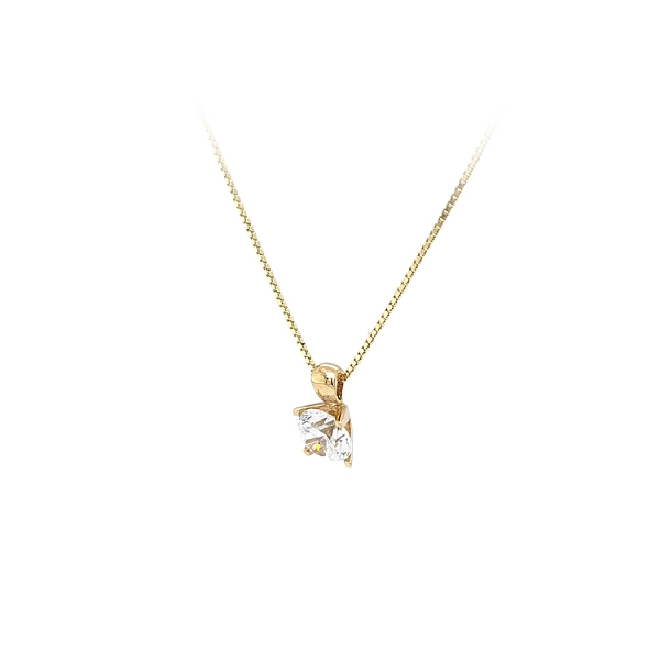 Gold-Anhänger Solitär mit Zirkon