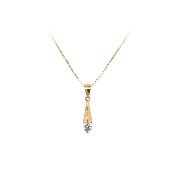 Gold-Anhänger mit Zirkon