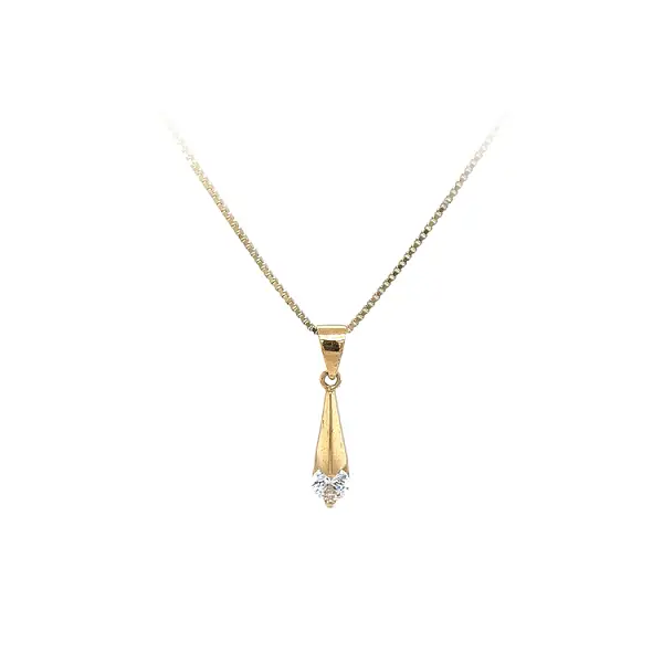 Gold-Anhänger mit Zirkon