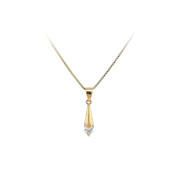 Gold-Anhänger mit Zirkon