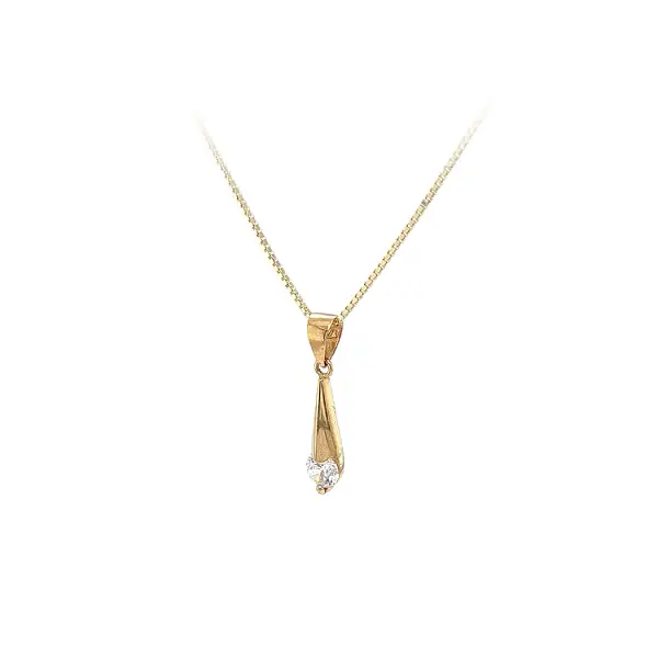 Gold-Anhänger mit Zirkon