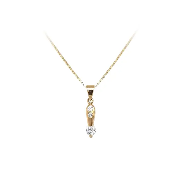 Gold-Anhänger mit Zirkonen