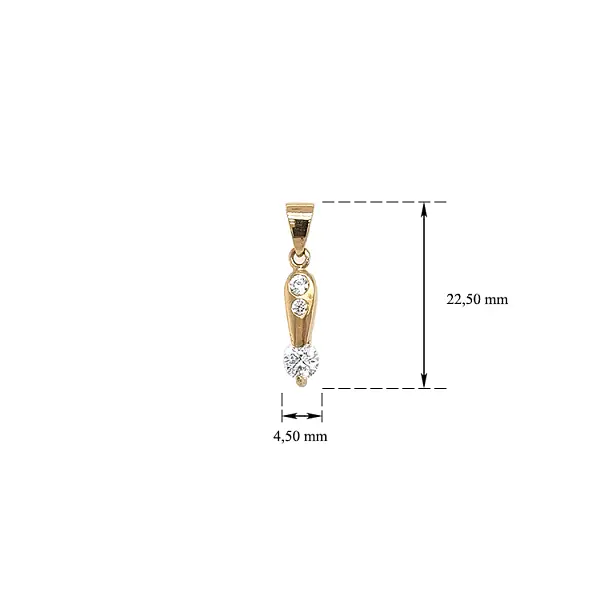 Gold-Anhänger mit Zirkonen