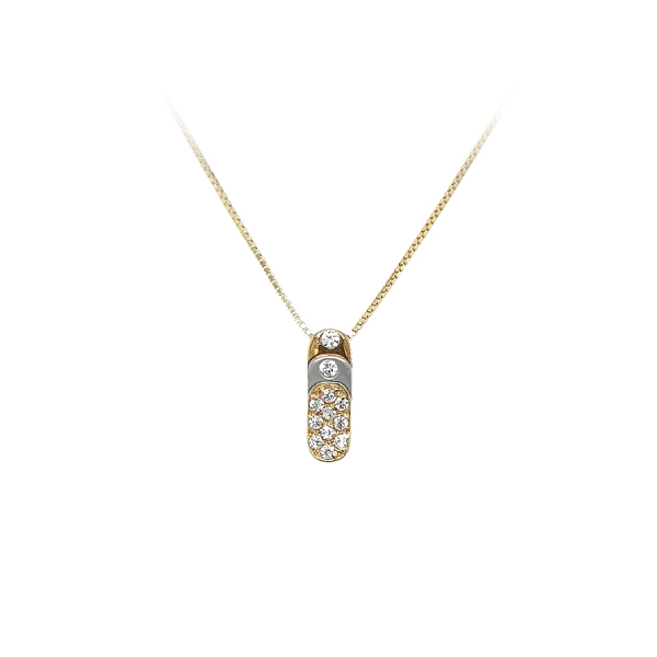 Gold-Anhänger mit Zirkonen