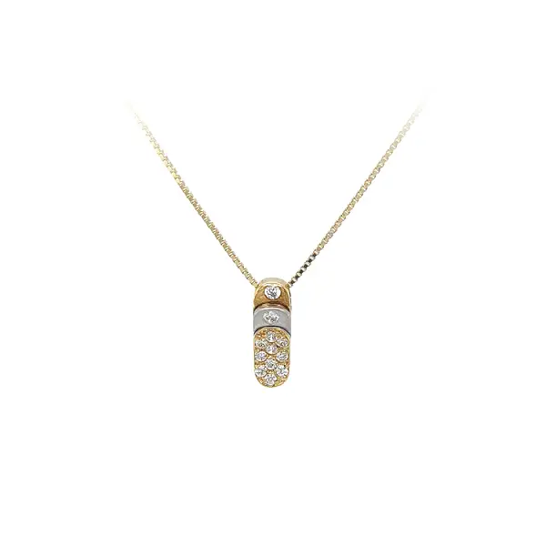 Gold-Anhänger mit Zirkonen