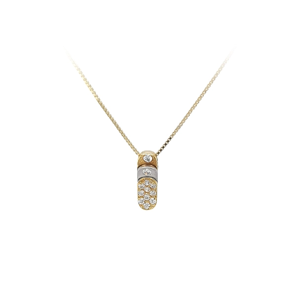 Gold-Anhänger mit Zirkonen