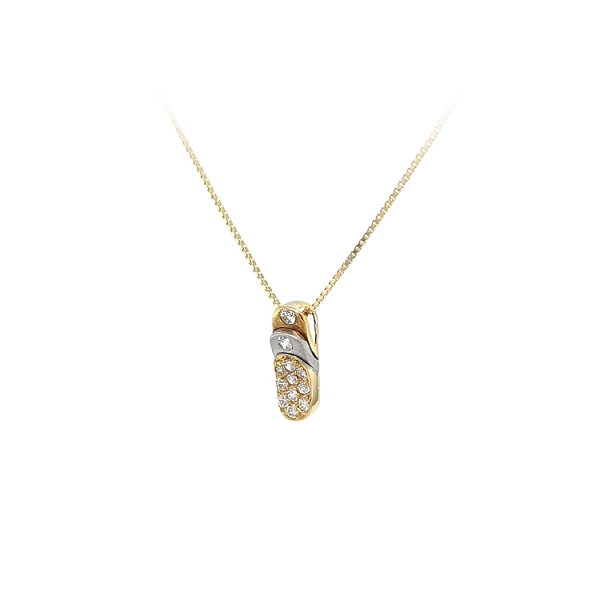 Gold-Anhänger mit Zirkonen