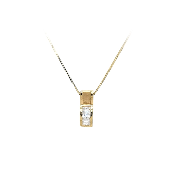 Gold-Anhänger mit Zirkonen