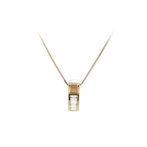 Gold-Anhänger mit Zirkonen