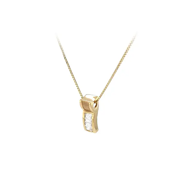 Gold-Anhänger mit Zirkonen