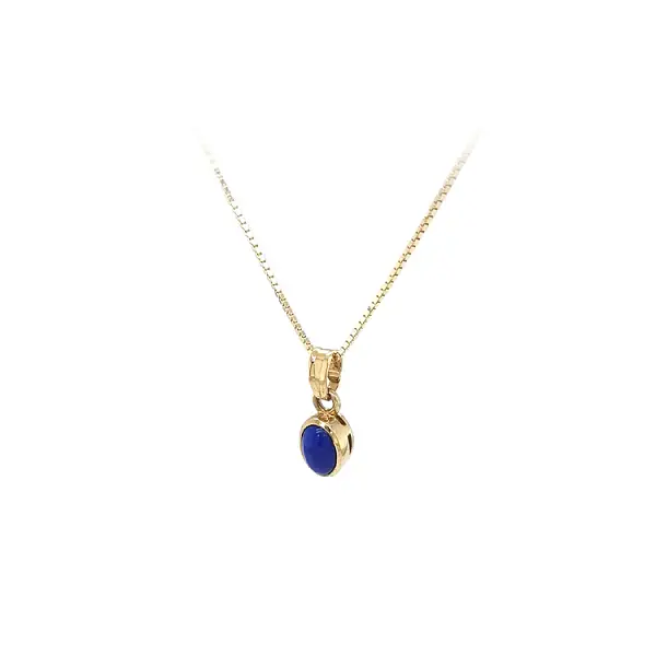 Gold-Anhänger mit Lapislazuli