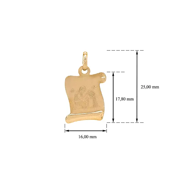 Gold-Anhänger Wassermann