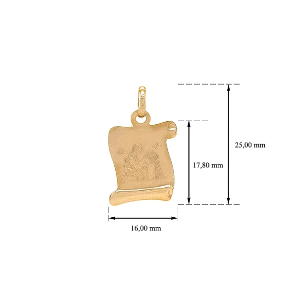 Gold-Anhänger Wassermann