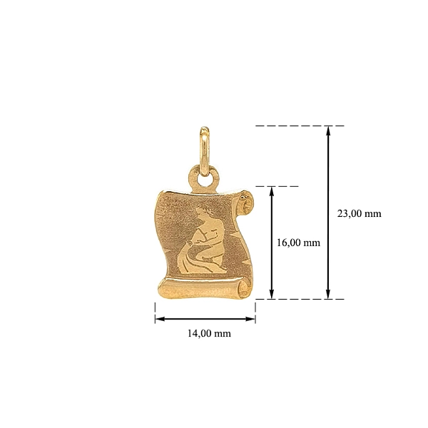 Gold-Anhänger Wassermann