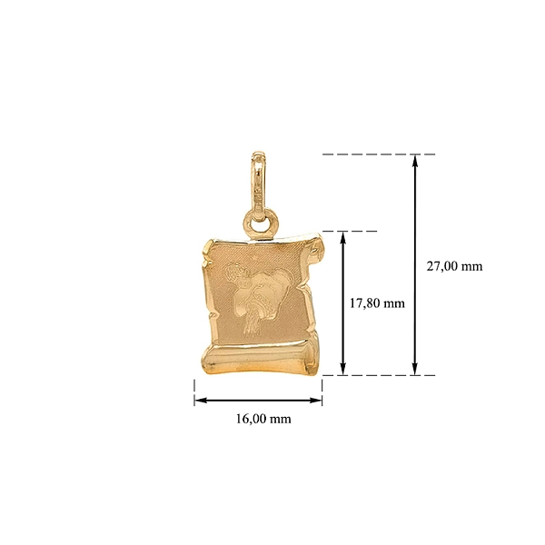 Gold-Anhänger Wassermann