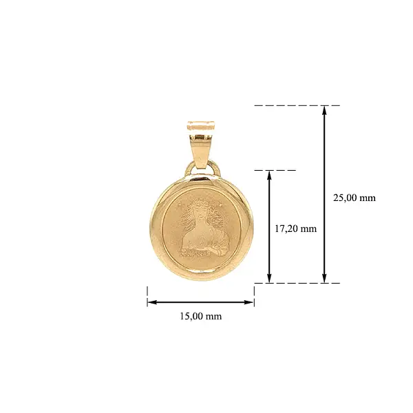 Gold-Anhänger Zeichen der Jungfrau