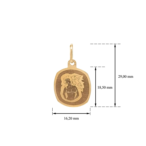 Gold-Anhänger Zeichen der Jungfrau