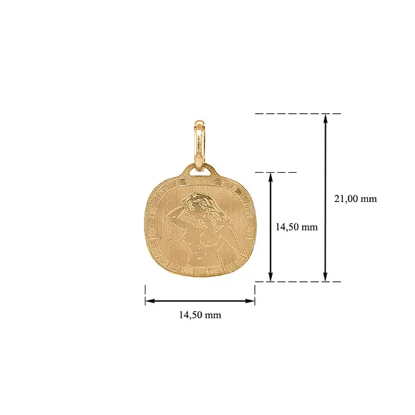 Gold-Anhänger Zeichen der Jungfrau