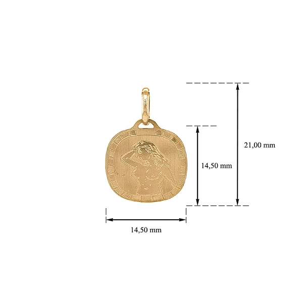 Gold-Anhänger Zeichen der Jungfrau