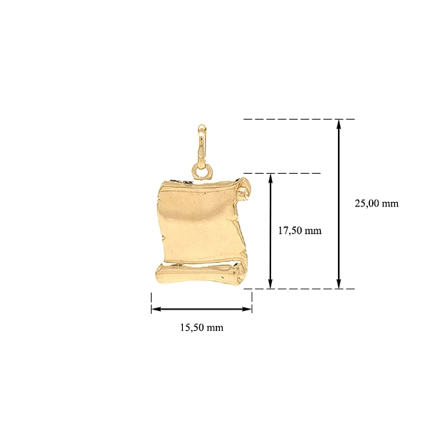 Goldplatte für die Pergamentgravur