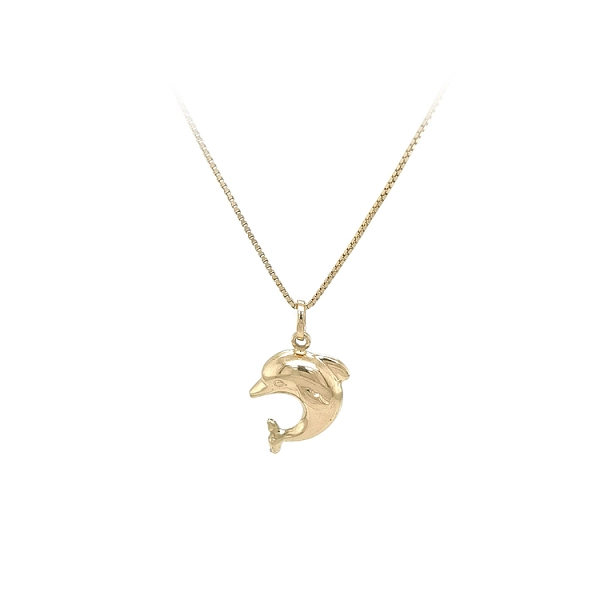 Goldener Delphin-Anhänger