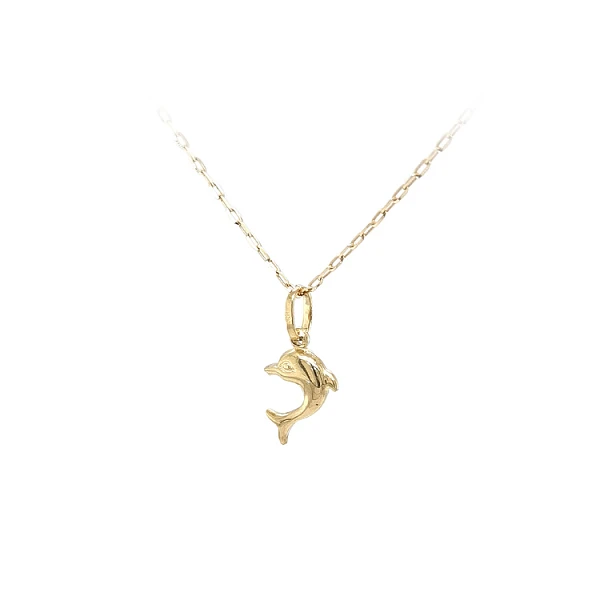 Goldener Delphin-Anhänger