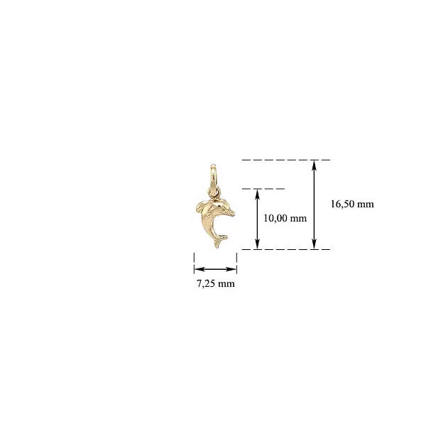 Goldener Delphin-Anhänger