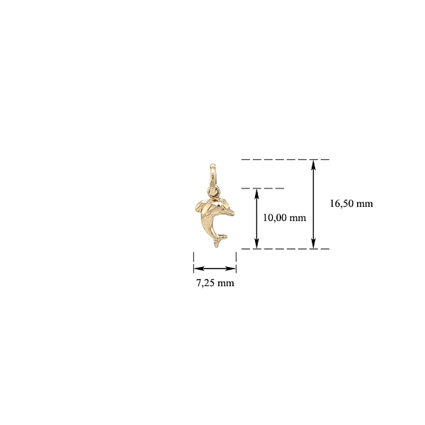 Goldener Delphin-Anhänger