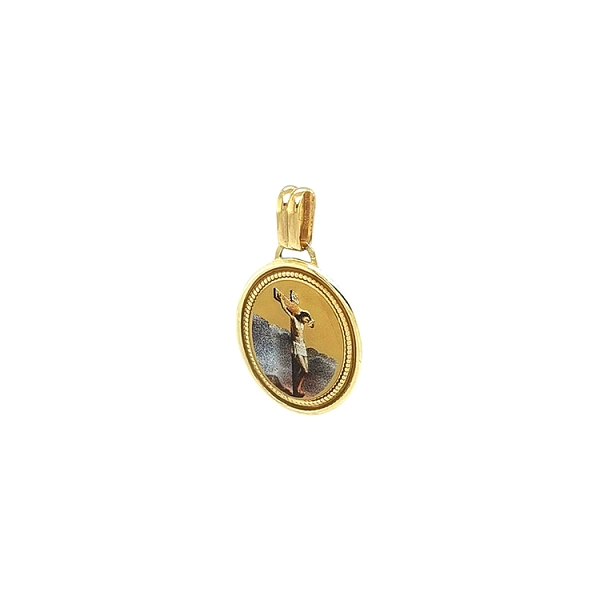 Goldmedaillon mit Jesus Christus