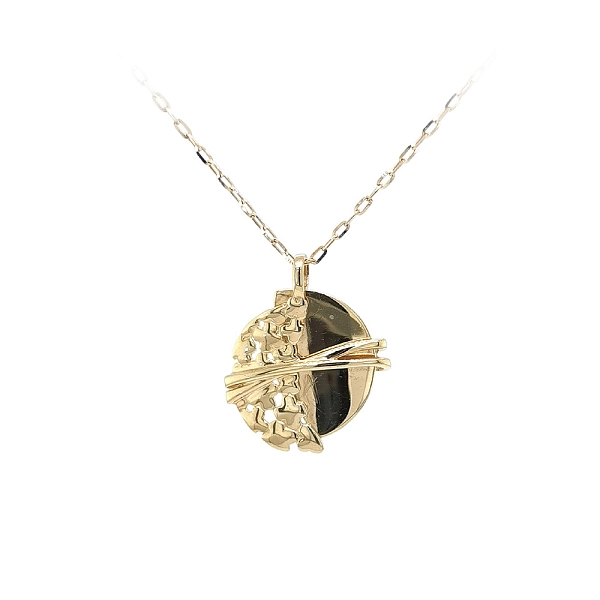 Eleganter Gold-Anhänger mit künstlerischem Relief