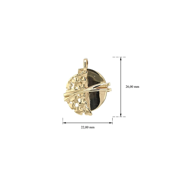 Eleganter Gold-Anhänger mit künstlerischem Relief