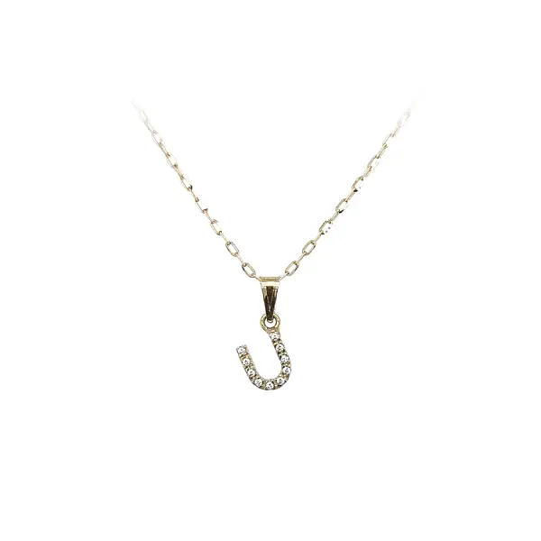 Gold-Anhänger Buchstabe U