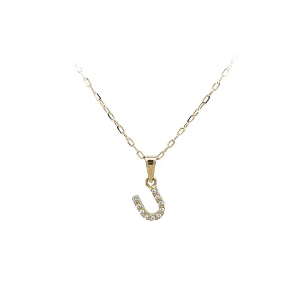 Gold-Anhänger Buchstabe U