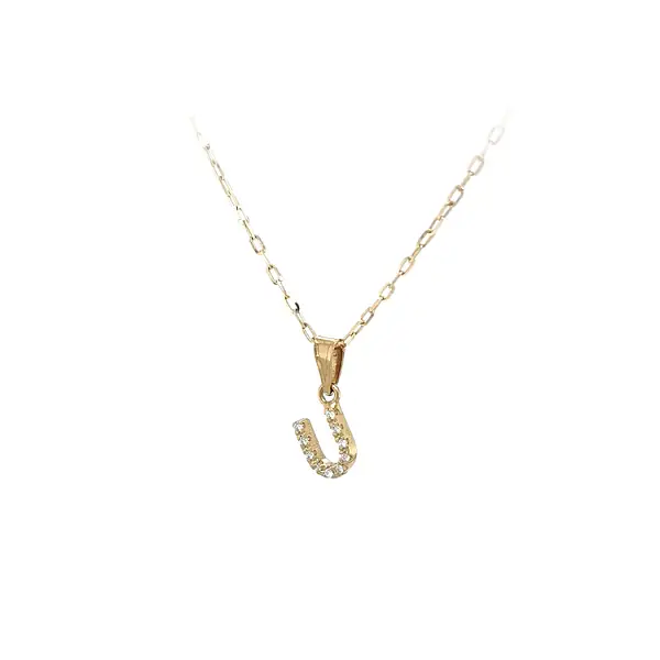 Gold-Anhänger Buchstabe U