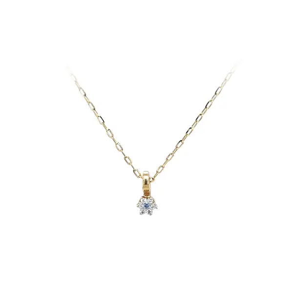 Gold-Anhänger mit blauem Stein