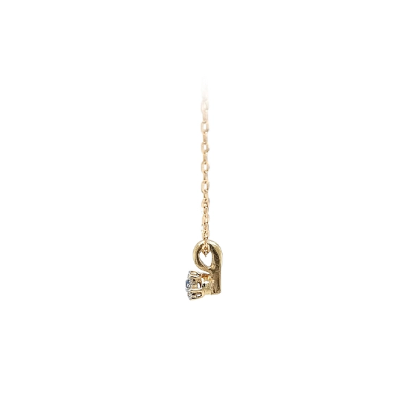 Gold-Anhänger mit blauem Stein