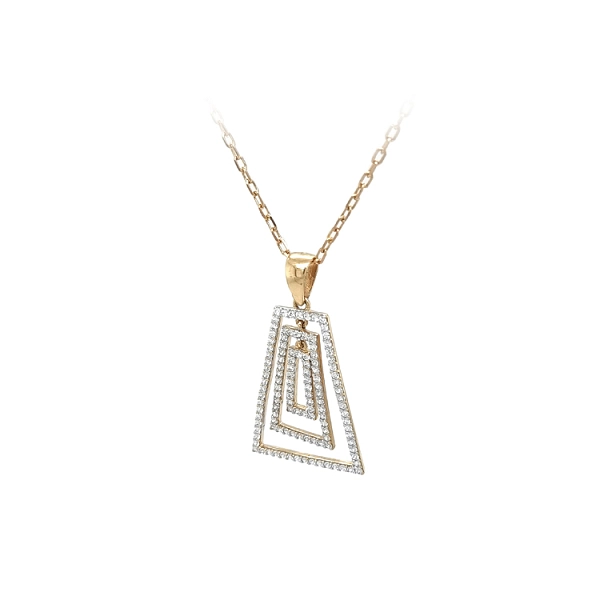 Gold-Anhänger mit Zirkonen