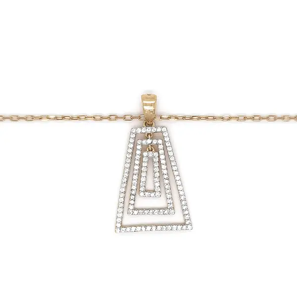 Gold-Anhänger mit Zirkonen