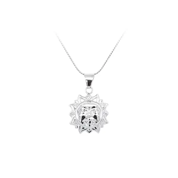 Anhänger der Sonne aus Weißgold