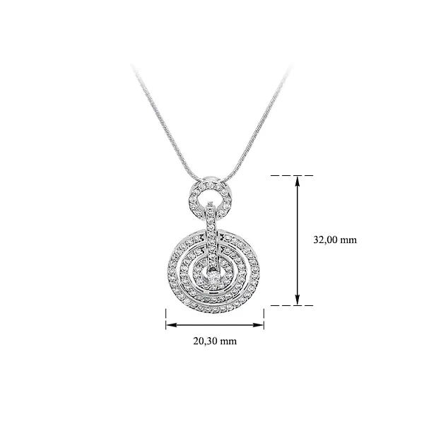 Goldhalskette mit Zirkonen